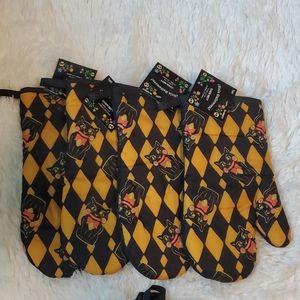 Retro Halloween cat Kitchen towel ,oven mitt ,pot holder